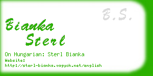 bianka sterl business card